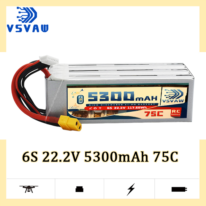 Drone Battery 6S - VSVAW 6S 5300mAh Lipo Battery XT90