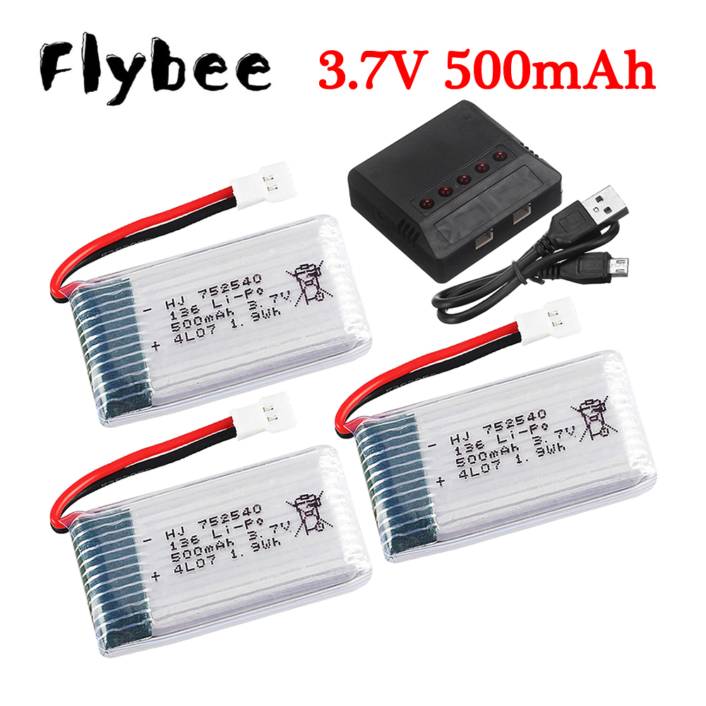 3.7V 500mAh 752540 Lipo Batter - Drone Battery Charger incelemesi ve fiyatı
