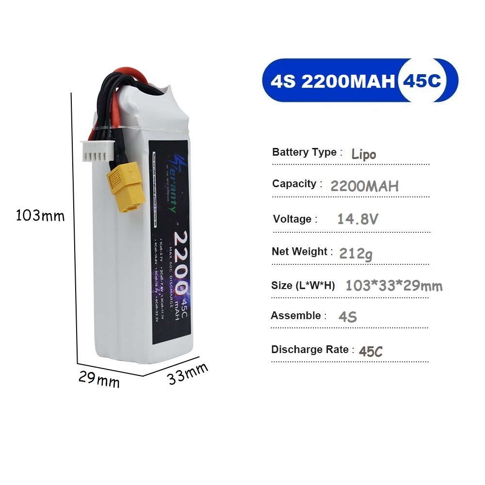 4S LiPo Battery 14.8V 1500mah  - Drone Battery Li-Ion incelemesi ve fiyatı