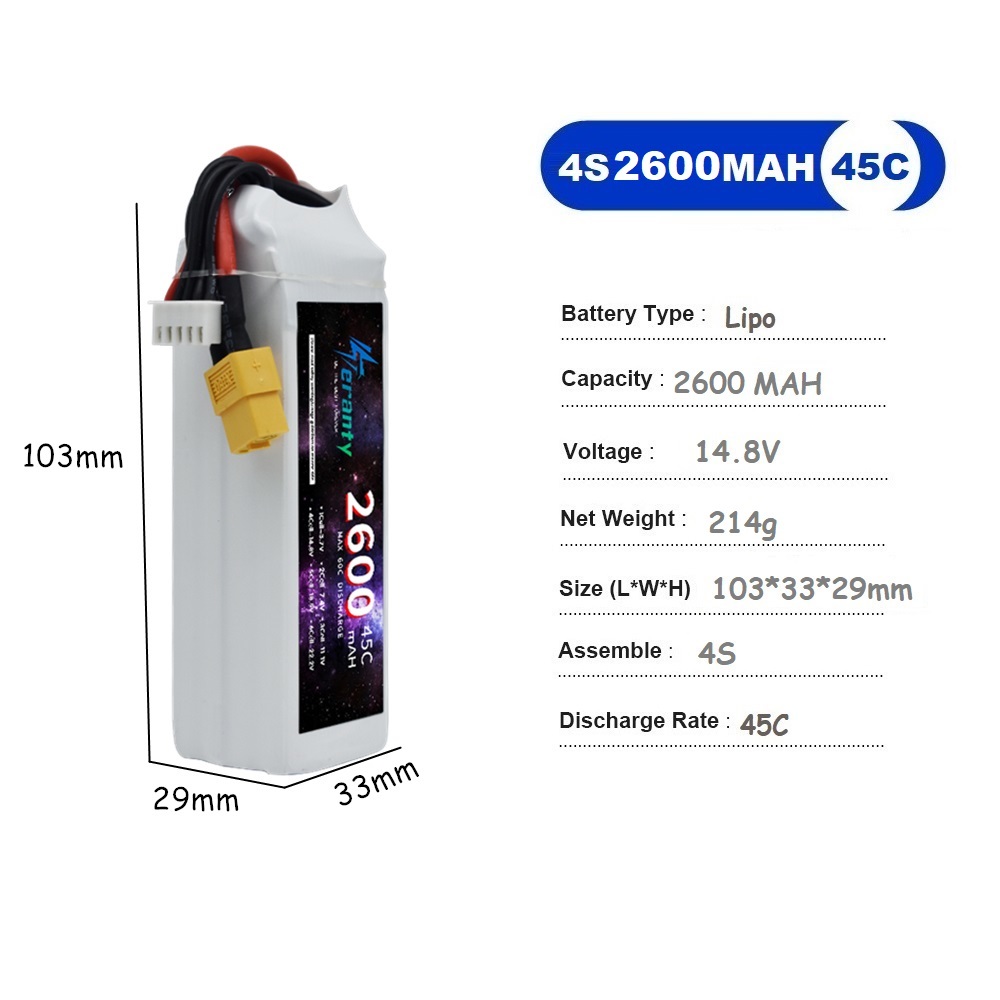 4S LiPo Battery 14.8V 1500mah  - Drone Battery Li-Ion incelemesi ve fiyatı