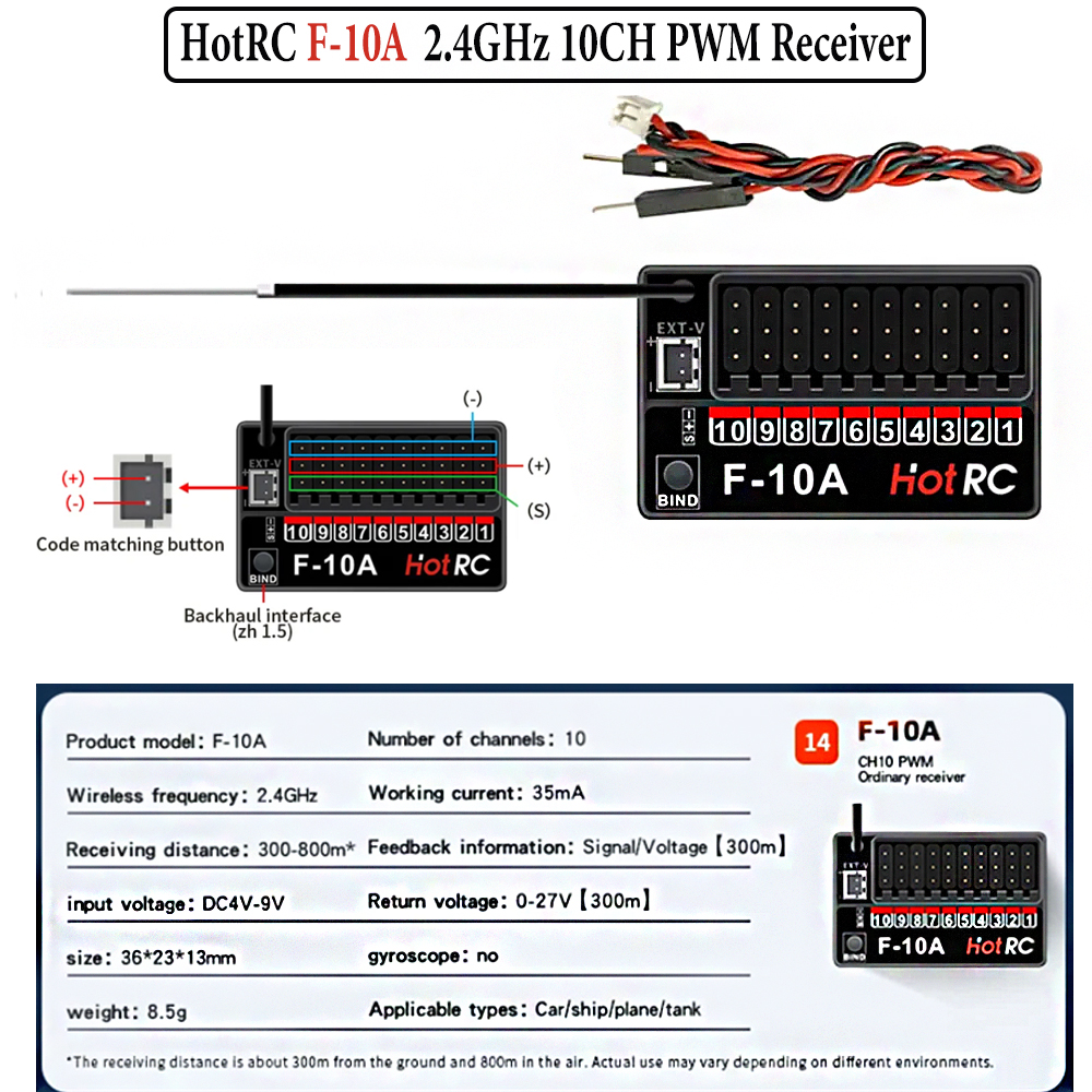 Hotrc Hot rc HT-10A HT10A 2.4G - Drone Battery Connector incelemesi ve fiyatı