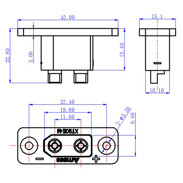 30PCSAmass Black XT90E-M Panel - Drone Battery Connector incelemesi ve fiyatı