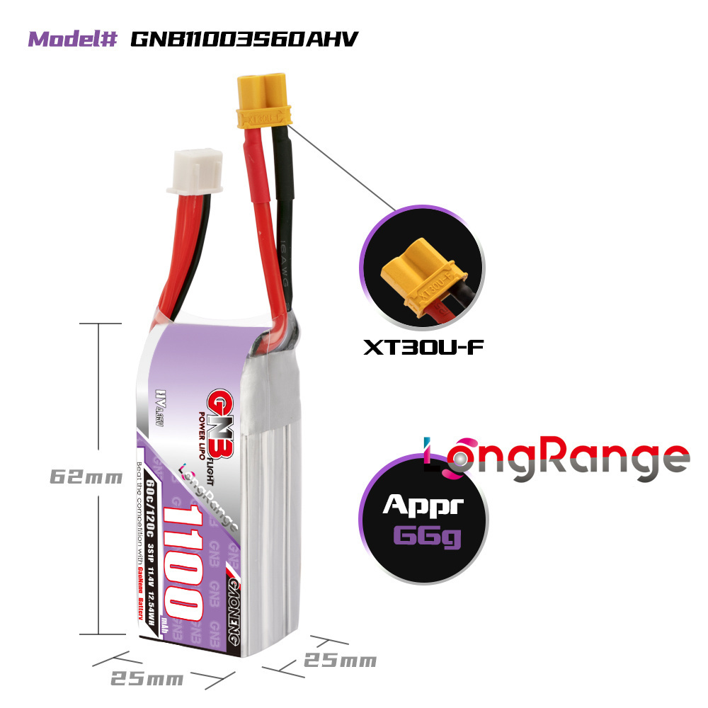 GNB 1100mAh 2S 3S 4S 6S 60C/12 - Drone Battery 4S incelemesi ve fiyatı
