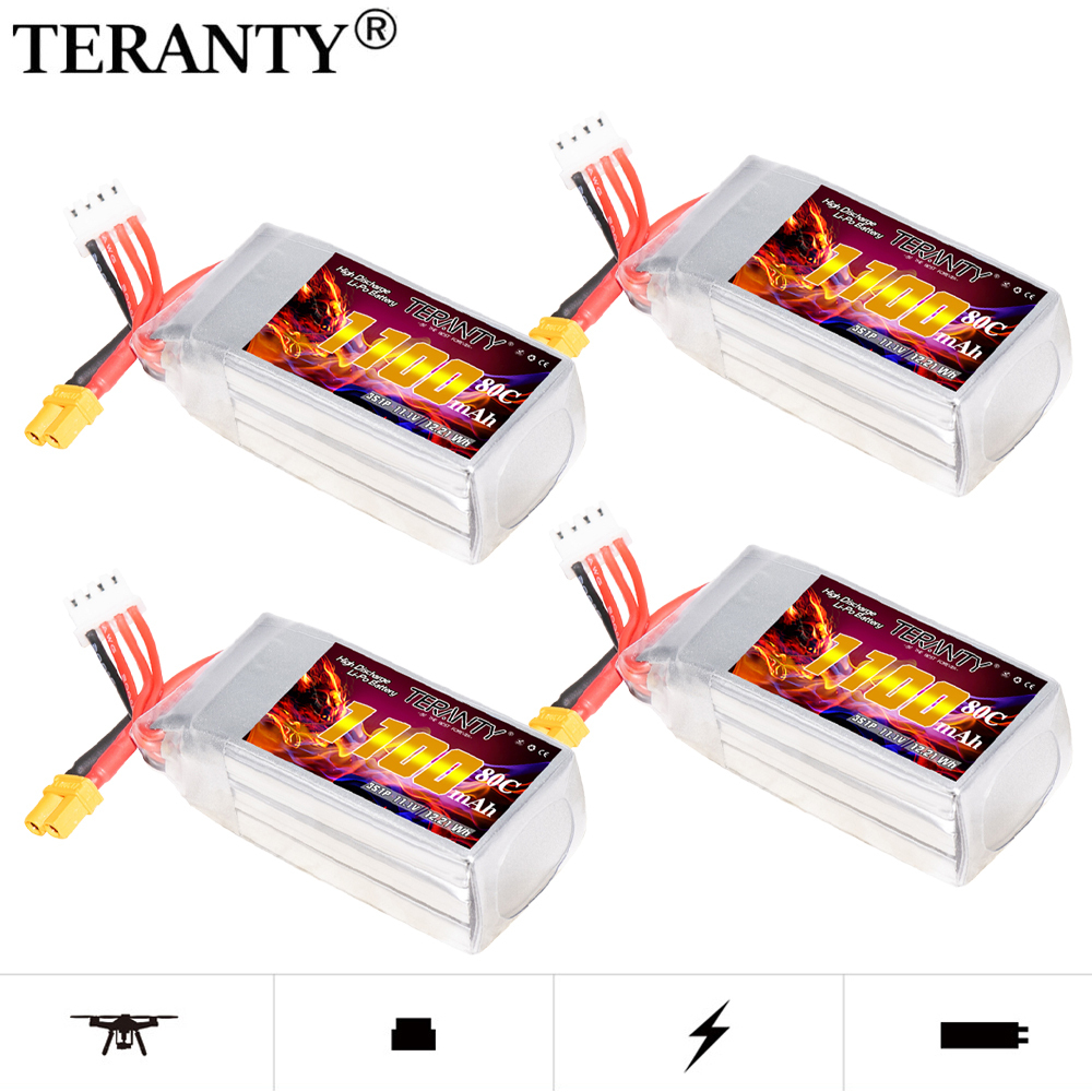 TERANTY 3S 11.1V 1100mAh 80C/1 - Drone Battery Li-Ion incelemesi ve fiyatı