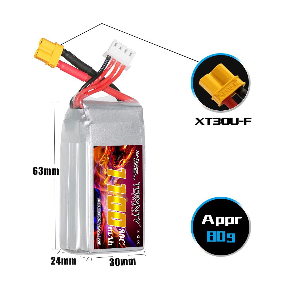 TERANTY 3S 11.1V 1100mAh 80C/1 - Drone Battery Li-Ion incelemesi ve fiyatı