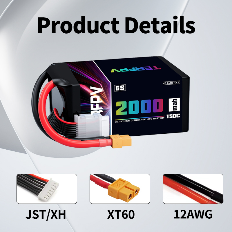 TERFPV 6S 22.2V 2000mAh 150C/3 - Drone Battery 6S incelemesi ve fiyatı