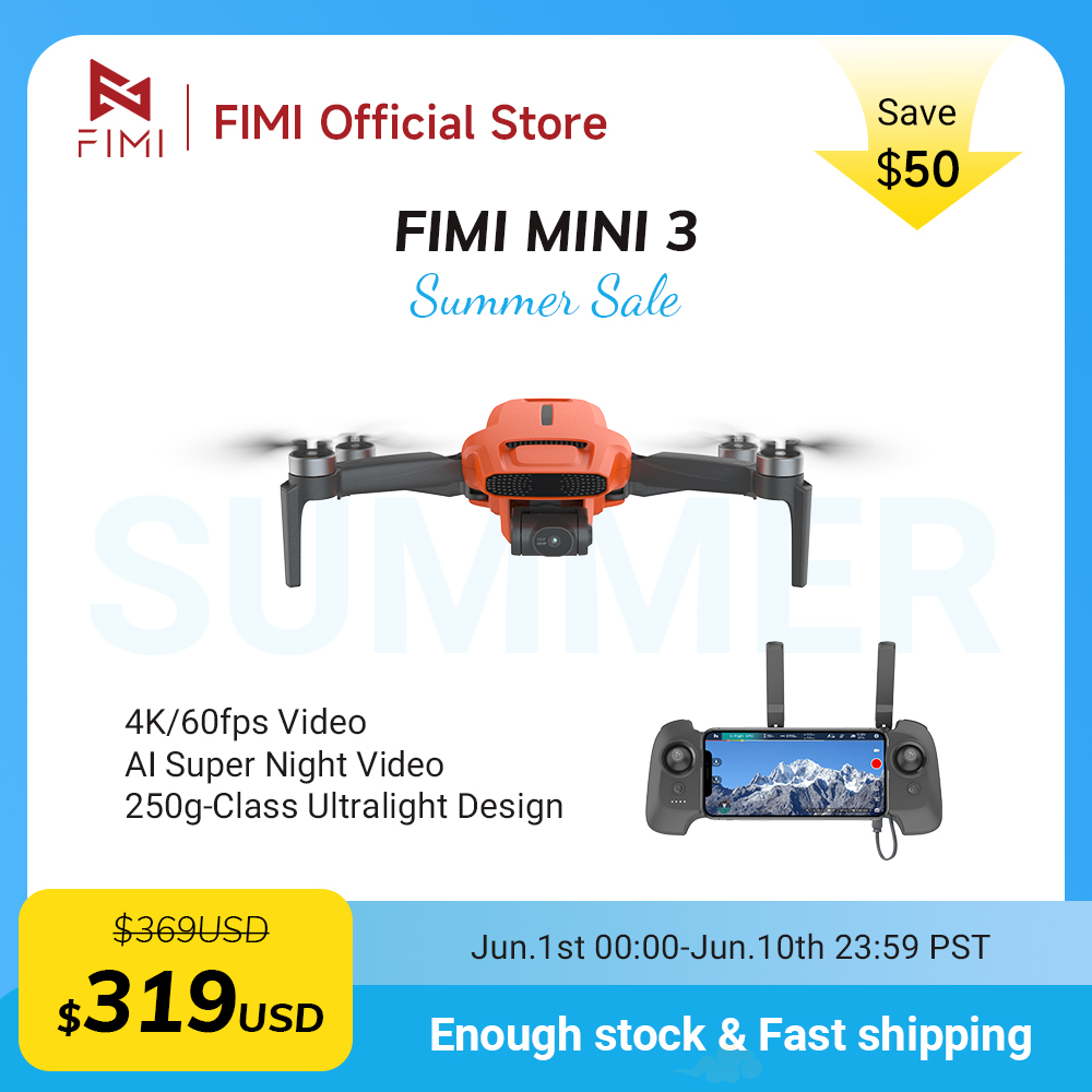 FIMI MINI 3 Camere drone 4K 60 - Drone Battery Smart incelemesi ve fiyatı