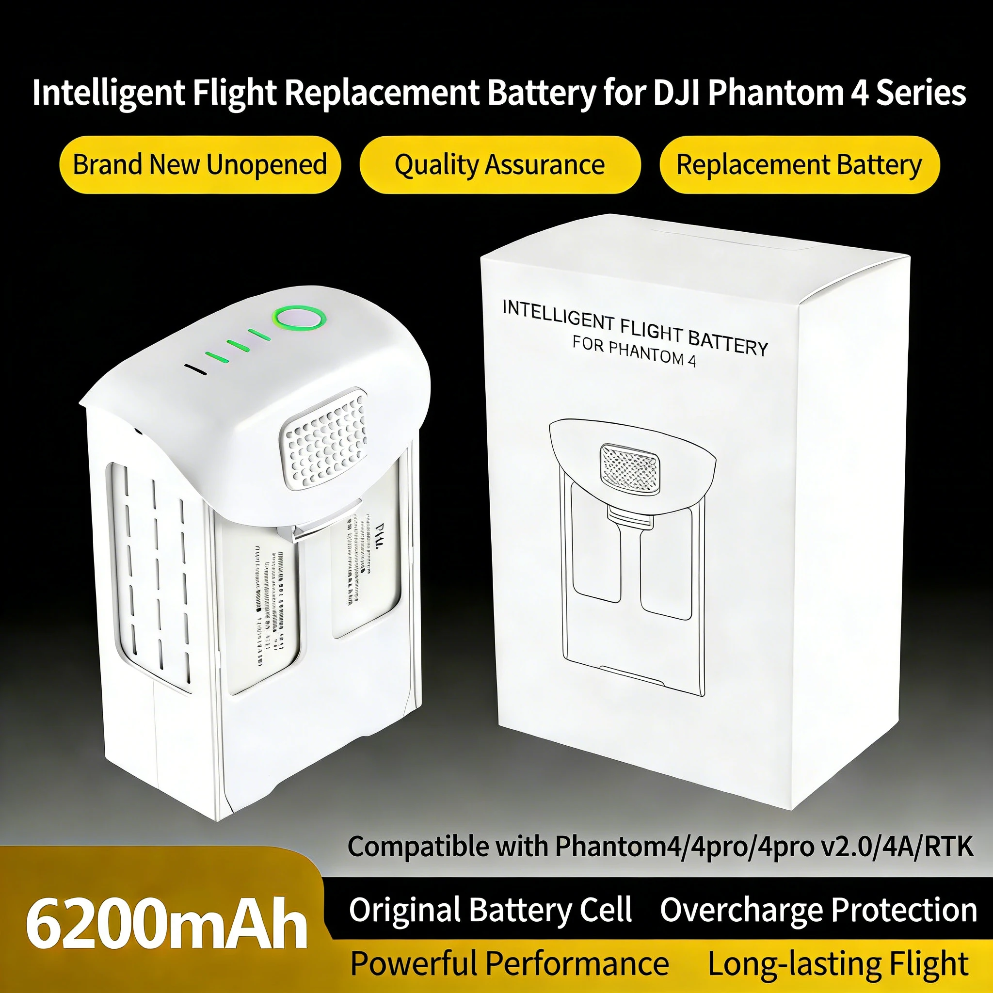 New Phantom 4 battery 6200mah  - Drone Battery Li-Ion incelemesi ve fiyatı