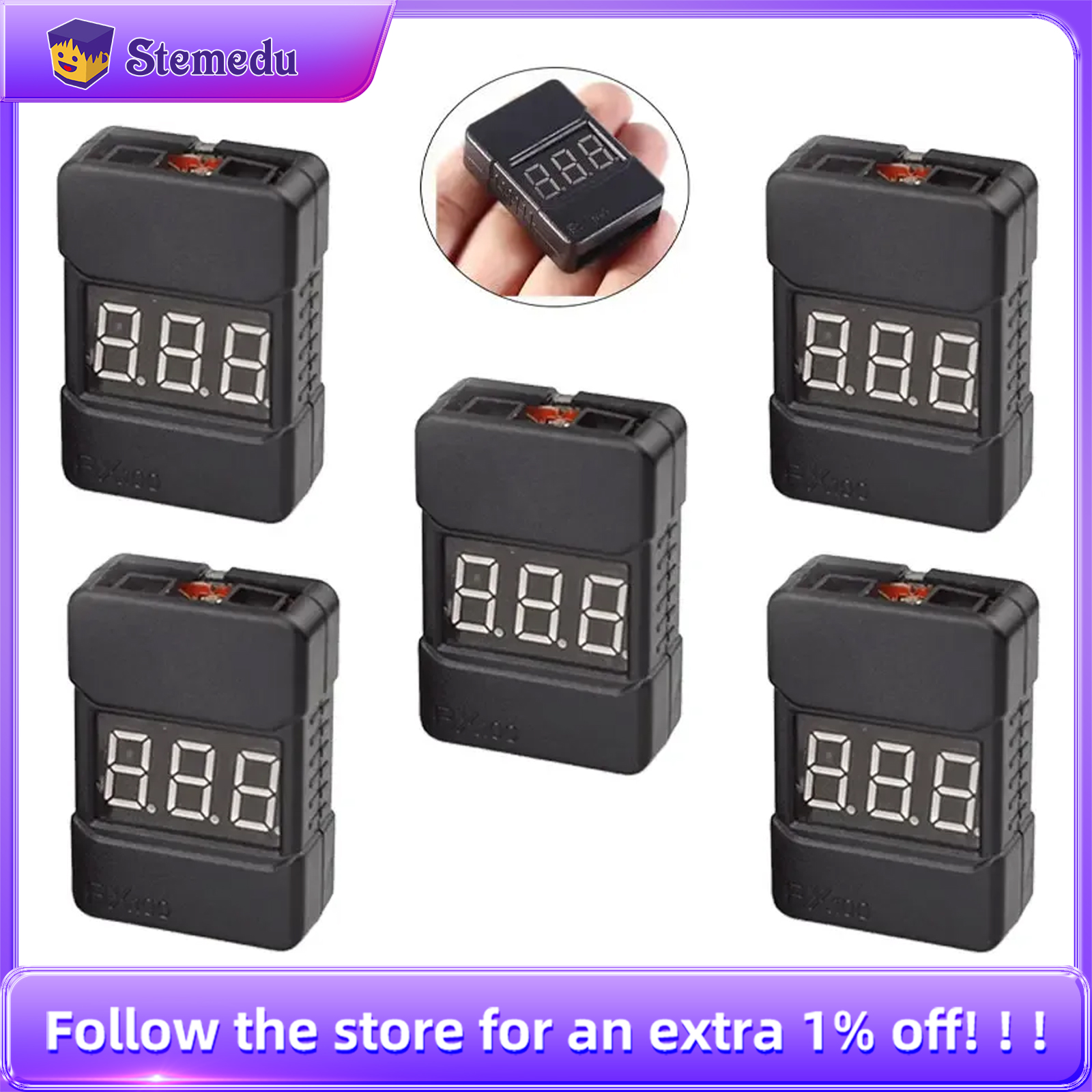 BX100 1-8S Lipo Battery Voltag - Drone Battery Alarm incelemesi ve fiyatı